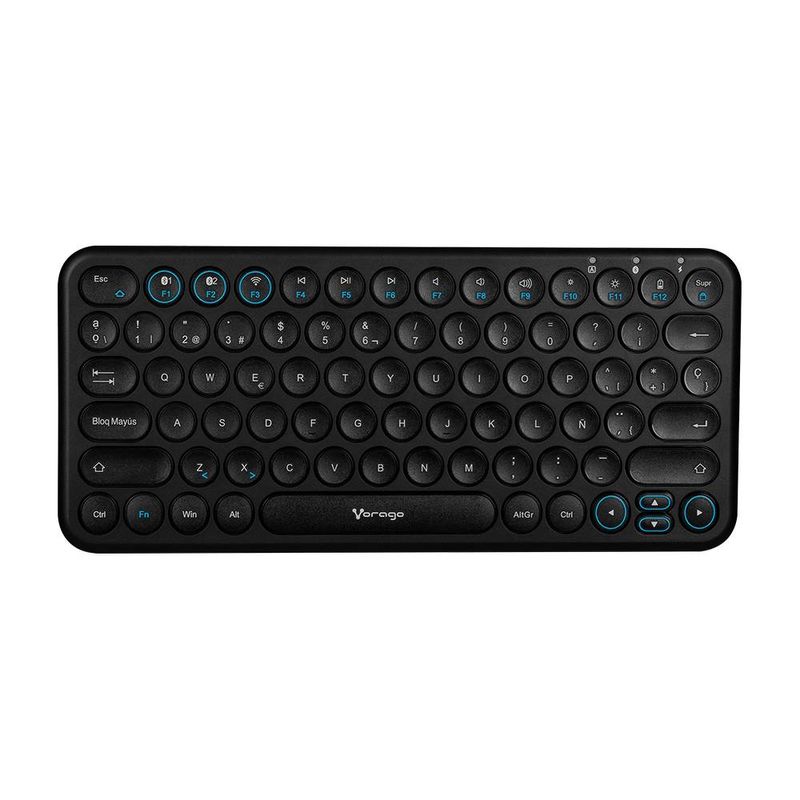 Teclado-Inalambrcio-Vorago-MOD.KBW-400-Bluetooth-de-dos-canales---conecta-tres-dispositivos-diferentes-al-mismo-tiempo-a-bateria-recargable-de-400-mA