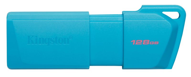MEMORIA-USB-KINGSTON-DATATRAVELER-EXODIA-M-128GB-3.2-GEN-1-AQUA-AZUL-NEON---