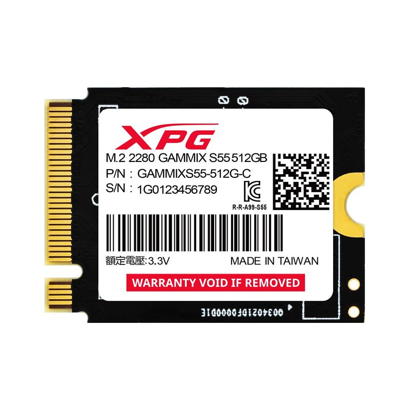 Unidad-de-Estado-Solido-XPG-GAMMIX-S55-512GB-PCIe-Gen4-x4-M.2-2230---SGAMMIXS55-512G-C
