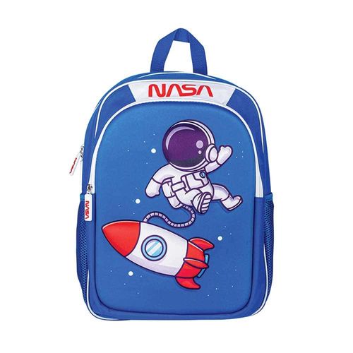 Mochila Escolar Infantil Azul Astronauta NASA Techzone NSBP13