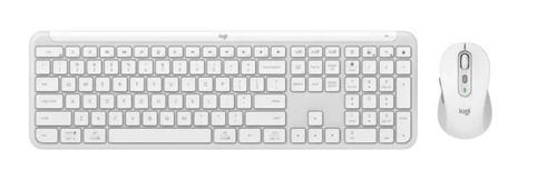 Logitech MK950 Signature Slim teclado Raton incluido Oficina RF inalámbrico + bluetooth QWERTY Español Blanco