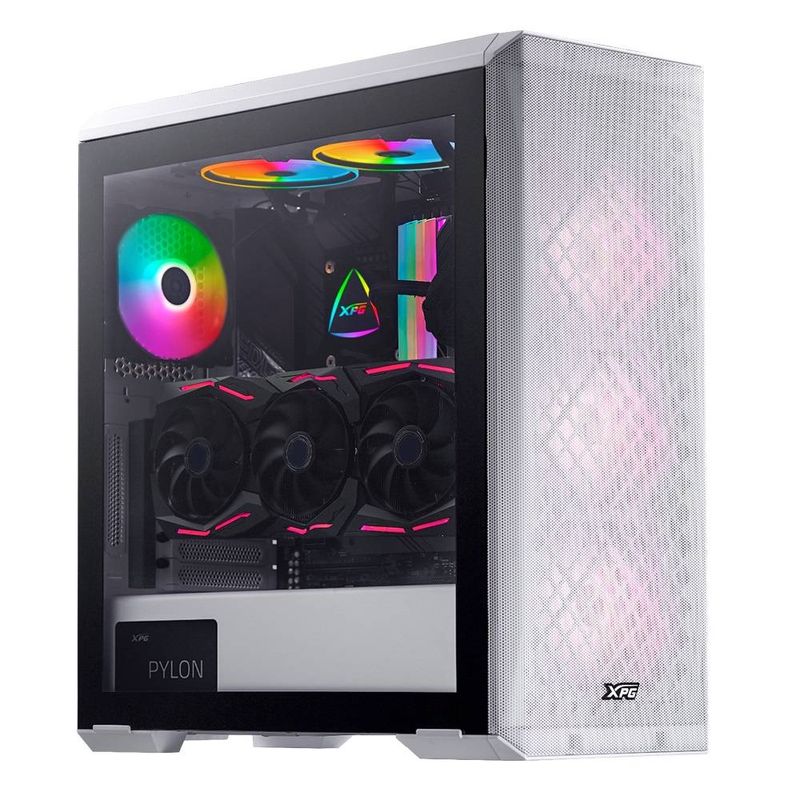 Gabinete-GAMER-XPG-DEFENDER---Media-torre.-Panel-lateral-de-vidrio-templado.-Filtro-de-polvo-extraible.-Color-BLANCO.-DEFENDER-WHCWW
