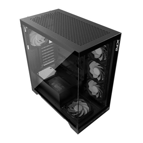 Gabinete GAMER XPG INVADER X Media torre (ATX - Micro-ATX y Mini-ITX) Panel frontal y lateral vidrio templado. Ventiladores incluidos. INVADERXMT-BKCW