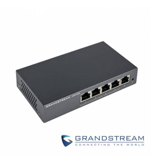 Switch No Administrable de 5 puertos Gigabit con 4 puertos Poe hasta 60W de salida - compatible con GWN Cloud, carcasa metálica