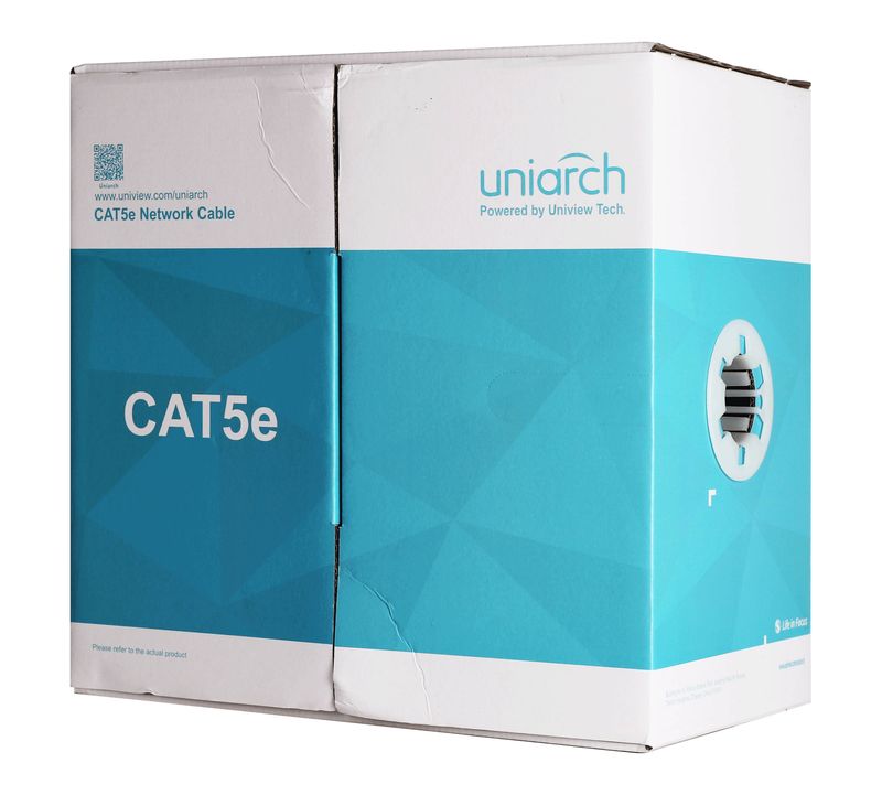 Cableado-UTP-Cat5e-UNV--CAB-LC2100A-IN--Forro-PVC-Azul---4-Pares-Calibre-23-AWG---100--Cobre---Uso-Interior---