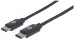 Cable-USB-C-MANHATTAN-354868---USB-C-USB-C-0-5-m-Negro