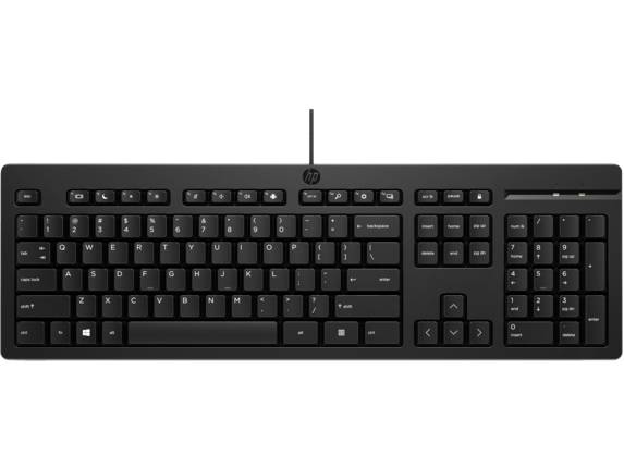 Teclado-Alambrico-HP-125-266C9AA-ABM--USB-Type-A-con-cable----