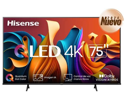 Hisense 75QD6N Televisor 190.5 cm (75") 4K Ultra HD Smart TV Wifi Negro 350 cd / m²