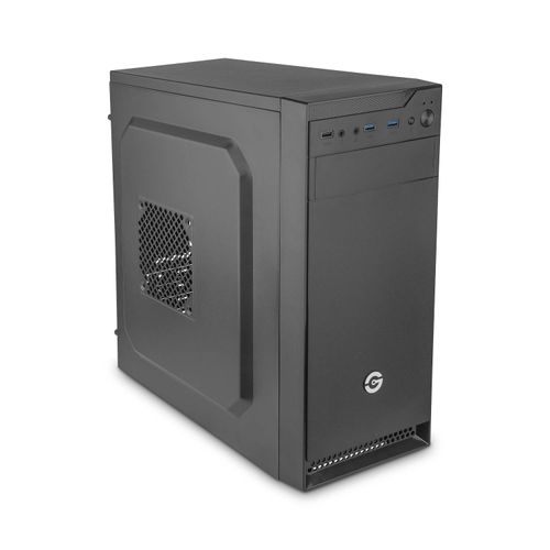 GETTTECH GABINETE PC MEDIA TORRE - ATX/MICRO ATX/MINI ITX, USB 3.0, 1 VENTILADOR, INCKLUYE FUENTE DE 550W, NEGRO, MOD. GCM-550AC-01