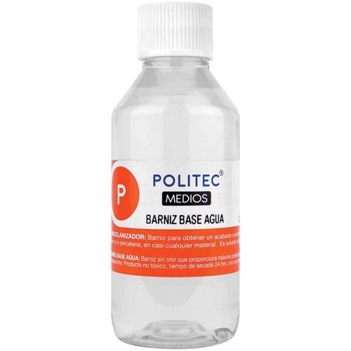 Barníz Brillante Base Agua Frasco con 125 ml Politec 21538