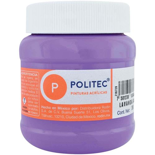 Pintura Acrílica Lavanda Frasco con 250 ml Politec 34641