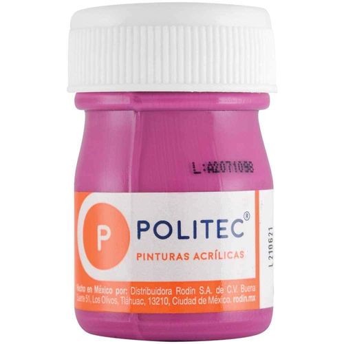 Pintura Acrílica Magenta Frasco con 20 ml Politec 342