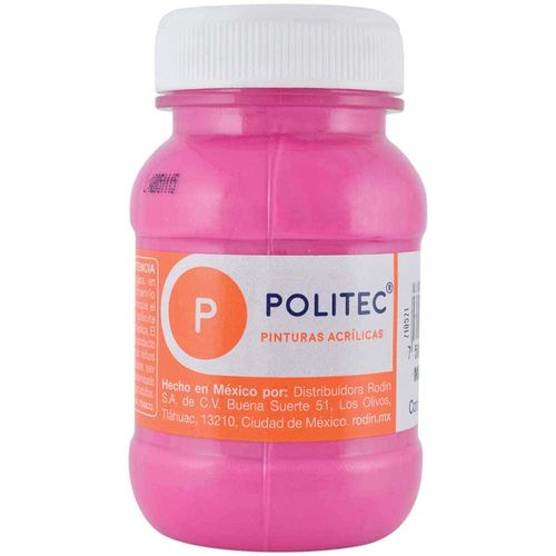 Pintura Acrílica Magenta Frasco con 100 ml Politec 34238
