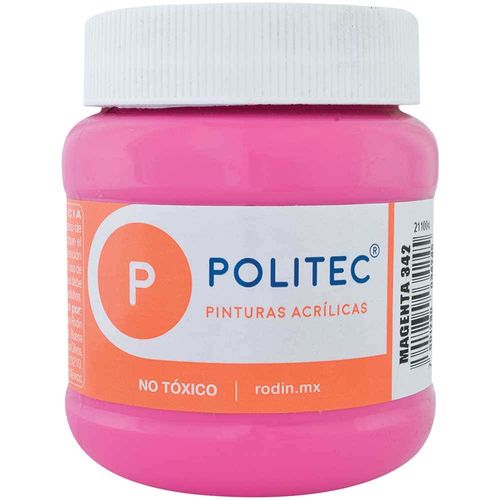 Pintura Acrílica Magenta Frasco con 250 ml Politec 34245