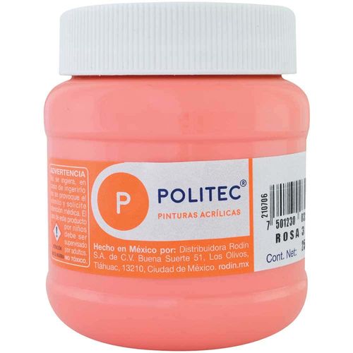Pintura Acrílica Rosa Frasco con 250 ml Politec 32142
