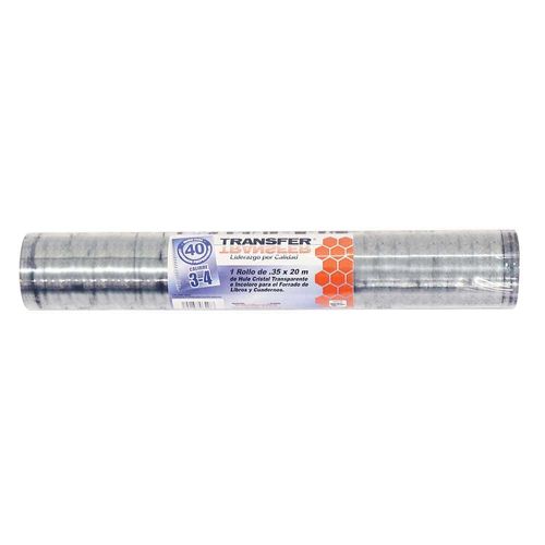 Tela de Vinilo Cristal Calibre 3/4 Rollo de 35 cm x 20 mts Transfer HCT342035R