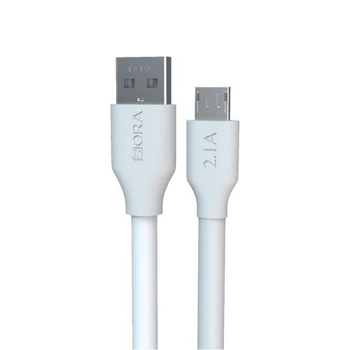 Cable USB a Micro USB 2.1A de 1 m Blanco 1 Hora CAB236