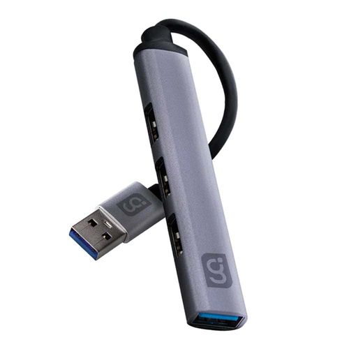 Conector (HUB) USB 3.0 de 4 Puertos Plata Green Leaf 18-3513