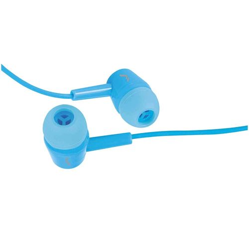 Audífonos Alámbricos In-Ear Manos Libres Entrada Aux 3.5 mm Azul Mitzu MH-0035BL