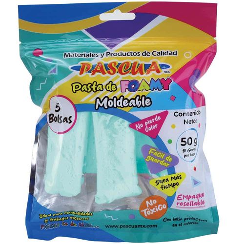 Foamy Moldeable de 50 gr Menta Macarrón para Manualidades Pascua FM-MNJ