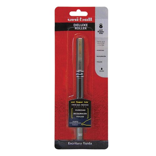 Bolígrafo Stick de .5 mm Negro Blíster SuperInk Uni-Ball