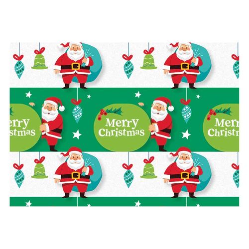 Papel Couche de 50 x 70 cm Santa Navidad Paquete con 25 Pliegos Dipak