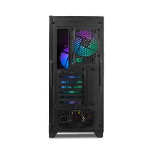 YEYIAN GABINETE GAMER PHOENIX PANEL DE CRISTAL TEMPLADO - ATX, M-ATX, ITX, HASTA 9 VENT 4 INCLUIDOS, GPU HASTA 400 MM, GRAN CONECTIVIDAD, YCM-APPHO-01