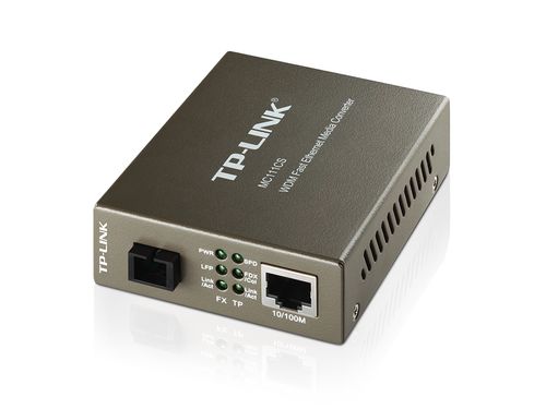 CONVERTIDOR MULTIMEDIA WDM DE 10/100MBPS TP-LINK  MC112CS DE RECEPCIÓN Y TRANSMISIÓN DE DATOS EN UNA FIBRA -