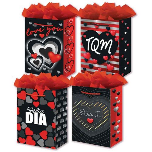 Bolsa de Cartón Regalo Mediana de 20 x 29 x 10 cm Lover PADCOLOR 3083-4