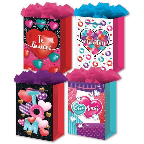 Bolsa de Cartón Regalo Mediana de 20 x 29 x 10 cm Mejores Amigos PADCOLOR 3077-3