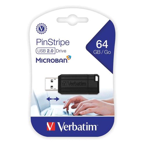 Memoria USB 2.0 de 64 GB Negro Slider Verbatim VB49065