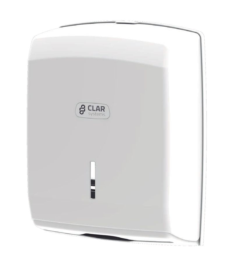 Dispensador-de-Toalla-Inter-doblada-Innova-ABS-antiestatico.-CLAR-SYSTEMS.-Color-Blanco.---