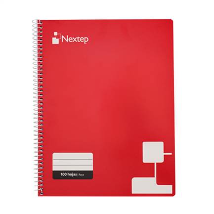 Cuaderno Nextep NE-007R a rayas tamaño profesional con 100 hojas de resorte -