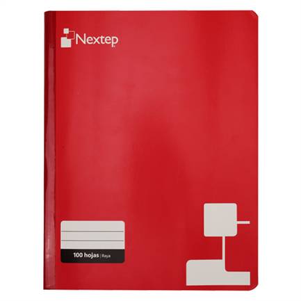 Cuaderno Nextep NE-008R a rayas tamaño profesional Cosido con 100 hojas -
