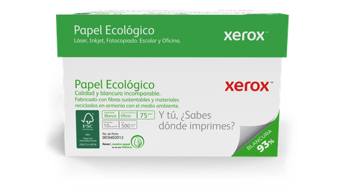 XEROX PAPEL ECOLOGICO OFICIO 93  BLANCURA -