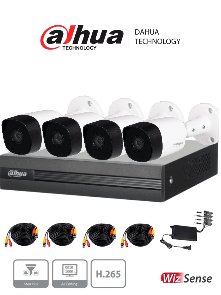 Kit-de-videovigilancia-Dahua-Technology-DH-KIT-XVR1B04H-I-4-B2A51N-0280B-S2---Interior-y-exterior-Alambrico-4-2592-x-1944-Pixeles-5-MP