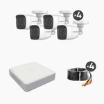 -MICROFONO-Integrado--Kit-TurboHD-1080p-Lite---DVR-4-canales---Audio-por-Coaxitron---4-Camaras-Bala---