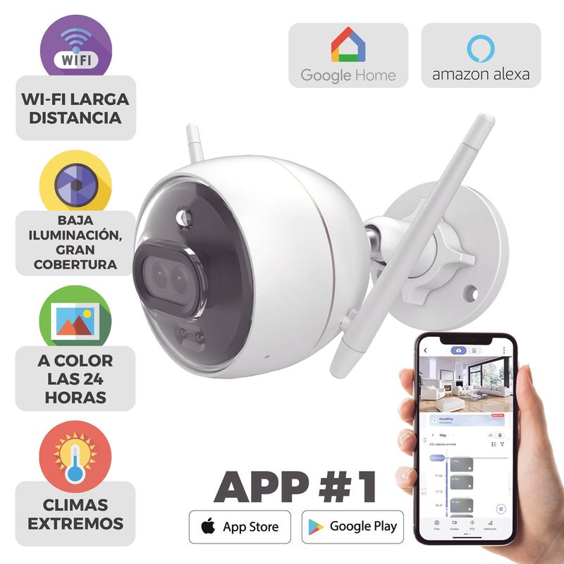 EZViZ--C3X--Camara-Bala---Maxima-Resolucion-1080P--2MP--2.8mm-30m-Generales-H265-SD-256GB--Nube-Exterior-Audio-Microfono---Fuente-Micro-USB-5Vcd-5W