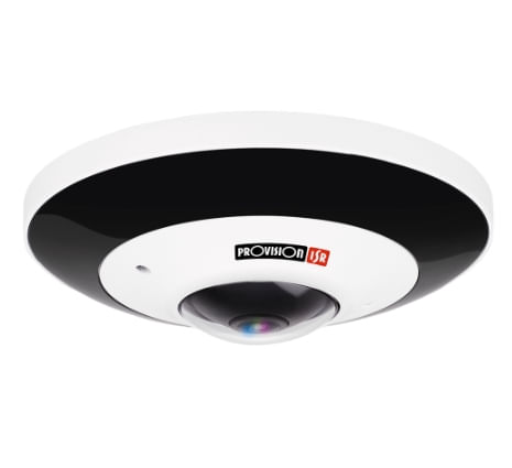 Camara Fish-Eye IP 6 MP - Lente 1.07mm (360° en techo/ 180° en pared), IR hasta 20 mts, microfono integrado, WDR, SD(256GB), PoE, IP67
