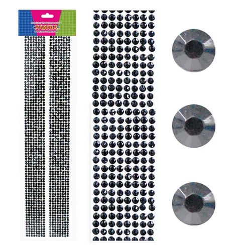 Piedra Decorativa Tira Diamantes de 3 mm Negro Pascua PI-2GP03AA