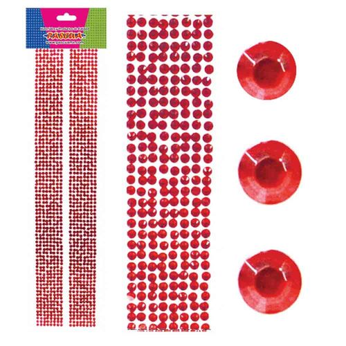 Piedra Decorativa Tira Diamantes de 3 mm Rojo Pascua PI-2GP03HA