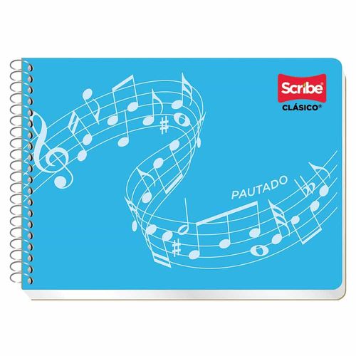 Cuaderno Espiral de 50 Hojas Italiano Pautado Scribe