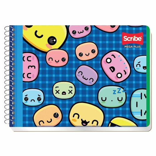 Cuaderno Espiral de 100 Hojas Italiano Raya Mega Scribe