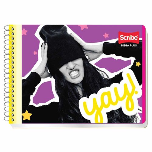 Cuaderno Espiral de 100 Hojas Italiano Cuadro Grande Mega Scribe