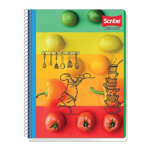 Cuaderno Espiral de 200 Hojas Profesional de Raya Mega Scribe