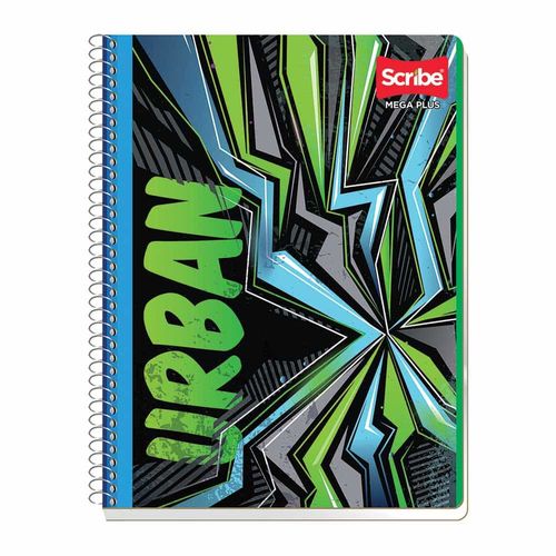 Cuaderno Espiral de 100 Hojas Profesional Mixto Mega Plus Scribe