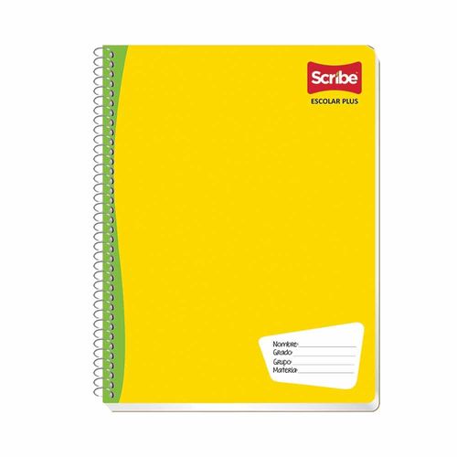 Cuaderno Espiral de 100 Hojas Profesional de Doble Raya Scribe Plus