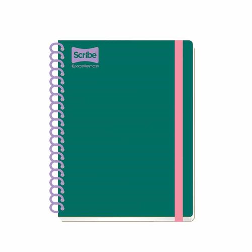 Cuaderno Espiral de 200 Hojas Profesional de Cuadro Chico Pasta Dura Excellence Scribe