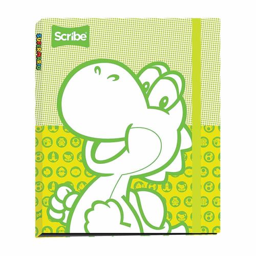 Carpeta con Argolla Tamaño Carta Pasta Dura con 100 Hojas Mario Bros Scribe 1080440