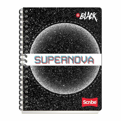 Cuaderno Espiral de 100 Hojas Profesional de Cuadro Grande Black Scribe